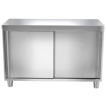 Cargue la imagen en la galería, Armoire de travail inox PREMIUM 1,0 m - avec portes coulissantes
