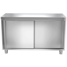 Load image into Gallery viewer, Armoire de travail inox PREMIUM 1,2 m - avec portes coulissantes
