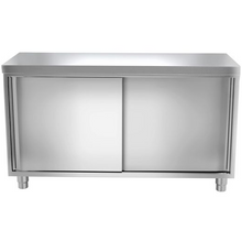 Load image into Gallery viewer, Armoire de travail inox PREMIUM 1,4 m - avec portes coulissantes
