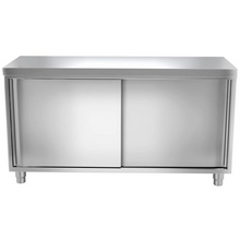 Cargue la imagen en la galería, Armoire de travail inox PREMIUM 1,8 m - avec portes coulissantes
