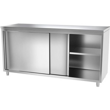 Cargue la imagen en la galería, Armoire de travail inox PREMIUM 1,8 m - avec portes coulissantes
