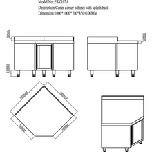 Lade das Bild in den Galerie-Viewer, Armoire de travail d&#39;angle inox PREMIUM - avec portes battantes
