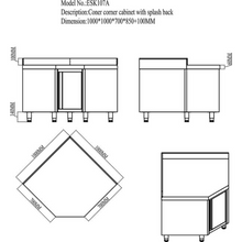 Görseli Galeri görüntüleyiciye yükleyin, Armoire de travail d&#39;angle inox PREMIUM - avec portes battantes
