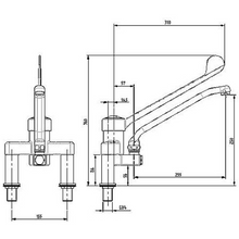 Görseli Galeri görüntüleyiciye yükleyin, MONOLITH - EROS R0102020206 - Robinetterie professionnelle - Robinet avec mitigeur en plastique (PA6*) gastropro deux trous
