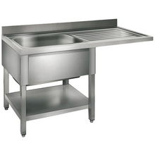 Cargue la imagen en la galería, KRUPPS - Table de plonge pour lave-vaisselle ou lave-verres sous-comptoir - Bac à gauche - 1,4 m
