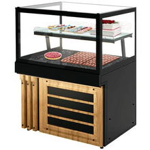 Carica l&#39;immagine nel visualizzatore di Gallery, DADA - Vitrine à gâteaux de pâtisserie neutre - 1,3 x 0,8 m
