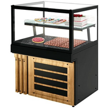 Görseli Galeri görüntüleyiciye yükleyin, DADA - Vitrine à gâteaux de pâtisserie neutre - 1,3 x 0,8 m
