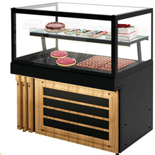 Lade das Bild in den Galerie-Viewer, DADA - Vitrine à gâteaux de pâtisserie neutre - 1,5 x 0,8 m
