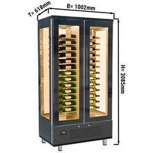 Cargue la imagen en la galería, Cave à vin - 1,0 x 0,61 - avec 2 portes vitrées
