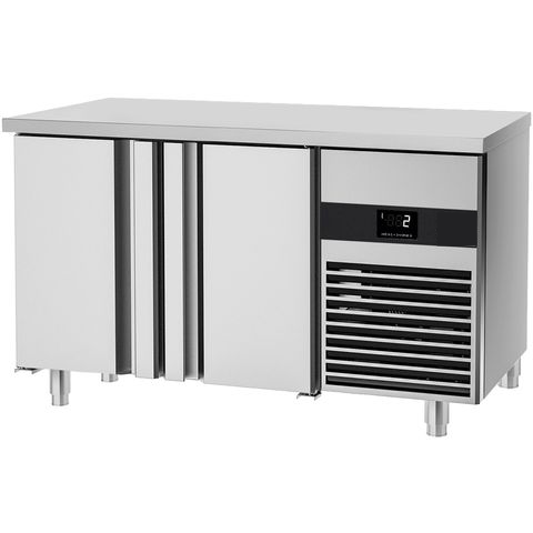 Table réfrigérée positive PREMIUM - 1,4 x 0,7 m - avec 2 portes - GN 1/1