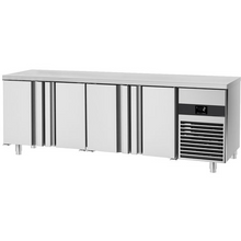 Lade das Bild in den Galerie-Viewer, Table réfrigérée positive PREMIUM - 2,3 x 0,7 m - avec 4 portes - GN 1/1
