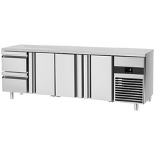 Charger l&#39;image dans la galerie, TECNODOM - Table réfrigérée positive PREMIUM - avec 3 portes &amp; 2 tiroirs 1/2 - GN 1/1
