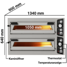 Görseli Galeri görüntüleyiciye yükleyin, PIZZAGROUP - Four à pizza électrique 6+6 x (ø35 cm) - En largeur manuel / Italie
