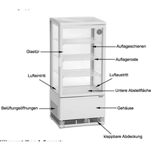 Load image into Gallery viewer, Mini vitrine réfrigérée de table - 78 litres - Disponible en noir, argent ou blanc
