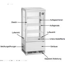 Görseli Galeri görüntüleyiciye yükleyin, Mini vitrine réfrigérée de table - 78 litres - Disponible en noir, argent ou blanc
