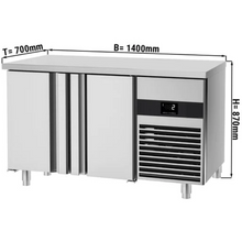 Görseli Galeri görüntüleyiciye yükleyin, Table réfrigérée négative PREMIUM - 1,4 x 0,7 m - avec 2 portes - GN 1/1
