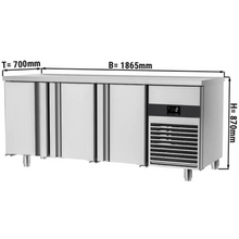 Cargue la imagen en la galería, Table réfrigérée négative PREMIUM - 1,8 x 0,7 m - avec 3 portes - GN 1/1
