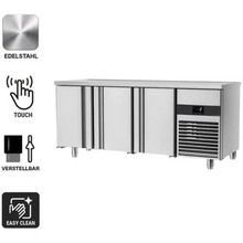 Cargue la imagen en la galería, Table réfrigérée négative PREMIUM - 1,8 x 0,7 m - avec 3 portes - GN 1/1

