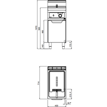 Görseli Galeri görüntüleyiciye yükleyin, BERTO&#39;S - Friteuse 18 Litres - 13,5 Kw - Placard fermé - commande élecroniques BFLEX
