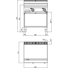 Görseli Galeri görüntüleyiciye yükleyin, BERTO&#39;S - Plaque à snacker en chrome lisse électrique (plancha) - 9,6 Kw - Placard ouvert
