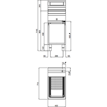 Cargue la imagen en la galería, BERTO&#39;S - Réchaud électrique type bain-marie - 1,1 Kw - Chauffe-snack
