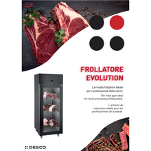 Cargue la imagen en la galería, DESCO - Armoire de maturation à viande - avec 1 porte vitrée - noir
