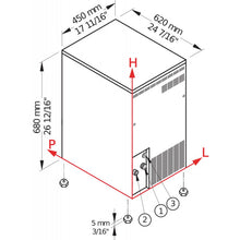 Lade das Bild in den Galerie-Viewer, BREMA - GB 601 W HC - Machine à Glaçons - 67kg/24h - Glace pillée
